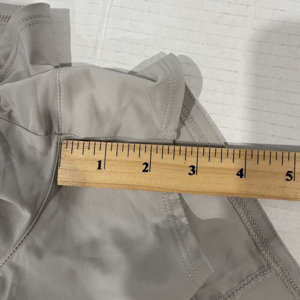 Nike Dri-Fit Women M Short Beige Grey Lined 2.5” Pocket Running High Rise - Picture 10 of 10